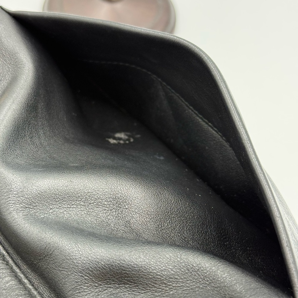 Salvatore Ferragamo Gancini Black Leather Shoulder Bag - Picture 8 of 14